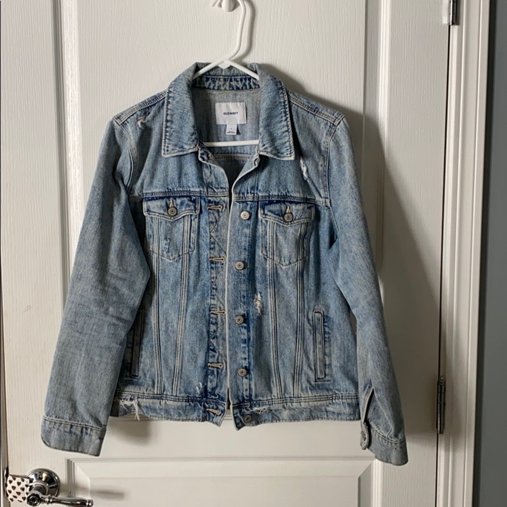 Old navy distressed denim jacket